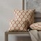 Purple Embroidery Geometric Linen Look Upholstery Fabric by The Yard - SKU: Ayden Berry